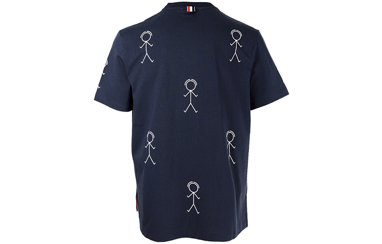 THOM BROWNE FW21 Stickman Graphic Blue Crewneck T-Shirt . MJS164A-07656-415 圖 3