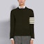Shop THOM BROWNE FW21 Sweater Wool Crewneck Jalur - Hijau Rumput MKA317A-01085-320