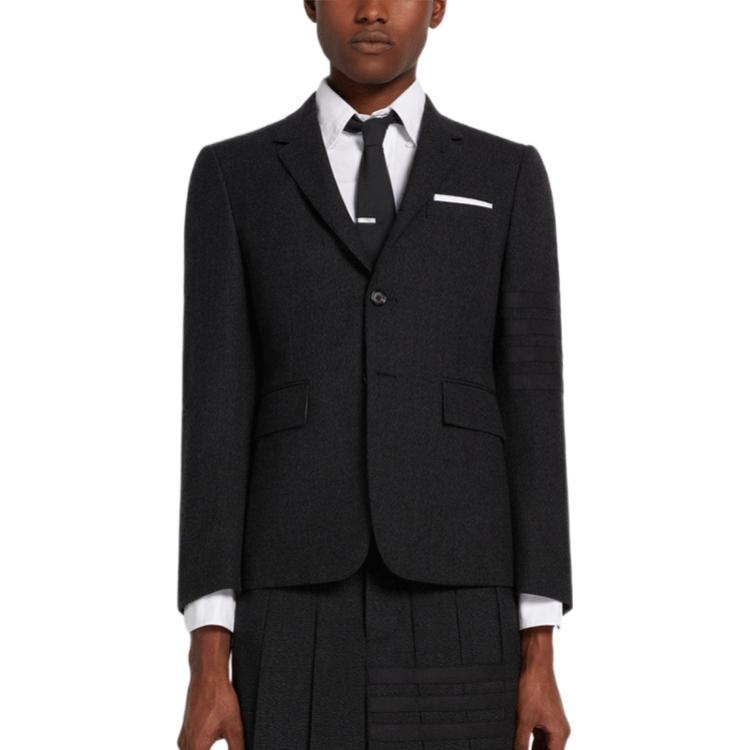 THOM BROWNE FW21 Striped Wool Long Sleeve Blazer Dark Gray Back to School MJC178A-03882-025 圖 4