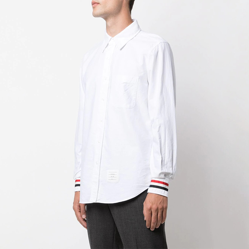 Purchase 汤姆布朗 FW21 白色长袖衬衫 三色袖口标志款式 MWL289A-06177-100