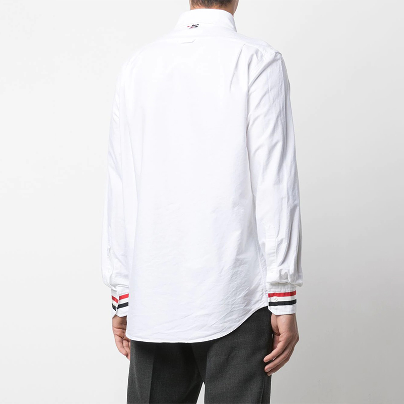 Details for 汤姆布朗 FW21 白色长袖衬衫 三色袖口标志款式 MWL289A-06177-100