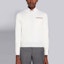 Lookbook THOM BROWNE FW21 白色條紋羊毛混紡圓領毛衣. MKA367A-Y1002-100