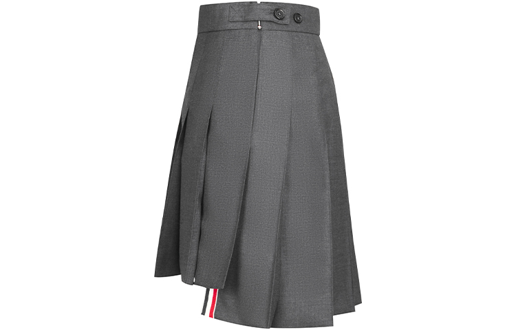 Shop 톰브라운 FW21 울 미니 주름 스커트 다크그레이 백투스쿨 FGC402V-00626-025