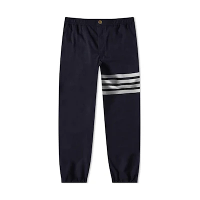 Thom Browne FW22 4-Bar Navy Zipper Sweatpants Casual Pants. MTT030A-06146-415