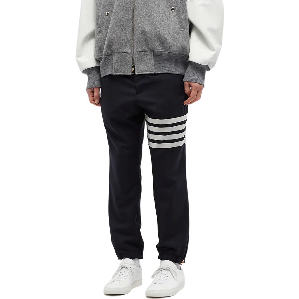 Details for 톰브라운 FW22 4-바 네이비 지퍼 스웨트팬츠 캐주얼 바지. MTT030A-06146-415