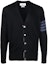 Buy THOM BROWNE FW22 Klasik 4-Bar V-Neck Wool Cardigan Sweater Navy. MKC002B-Y1014-415