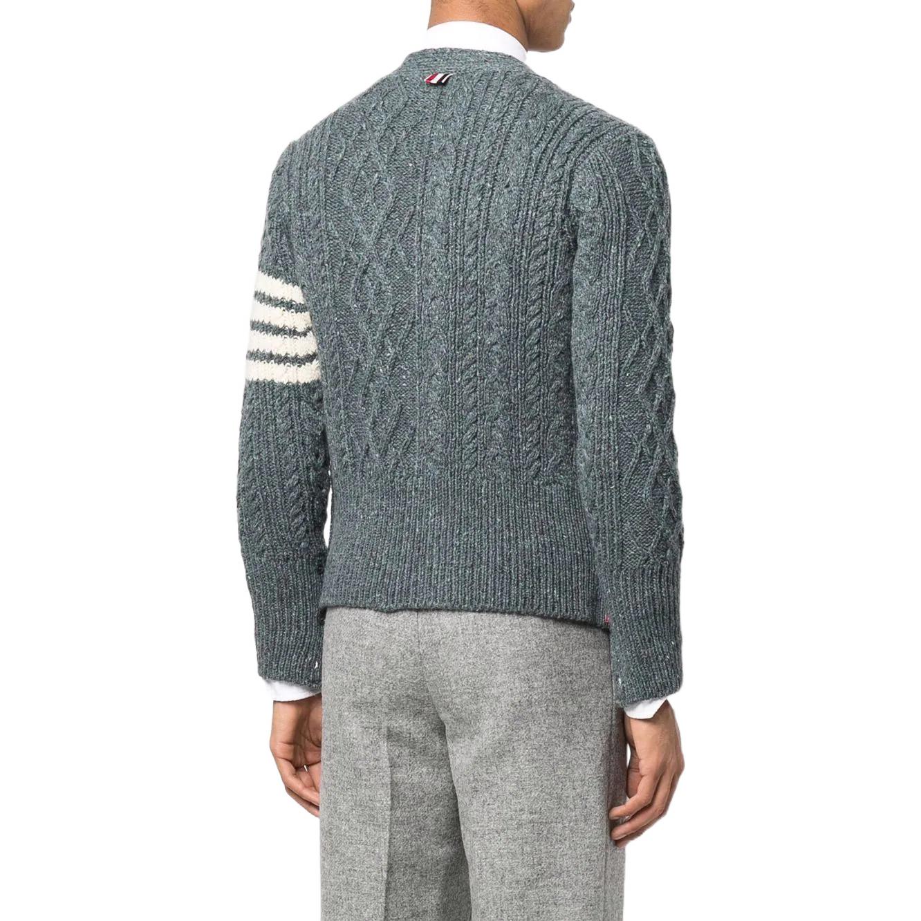 THOM BROWNE FW22  Classic Four-Bar Wool Cardigan Sweater Blue. MKC409A-Y1506-420 圖 4