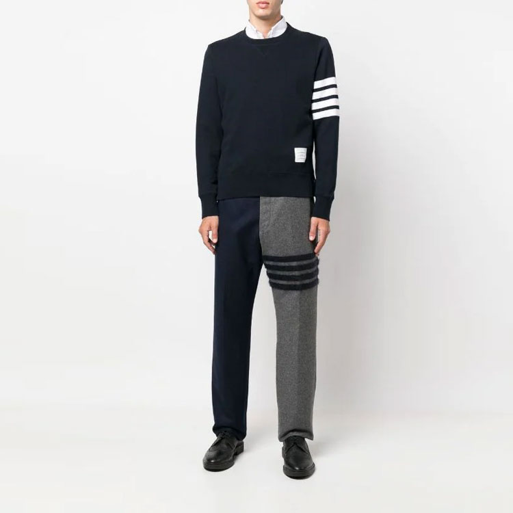 THOM BROWNE FW22  Colorblock Striped Straight-Leg Casual Pants. MTC001E-E0012-035 圖 4