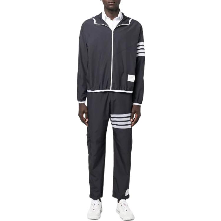 Lookbook Thom Browne FW22 Celana Jogger Knit Four-Bar Biru MJQ163A-F0197-415