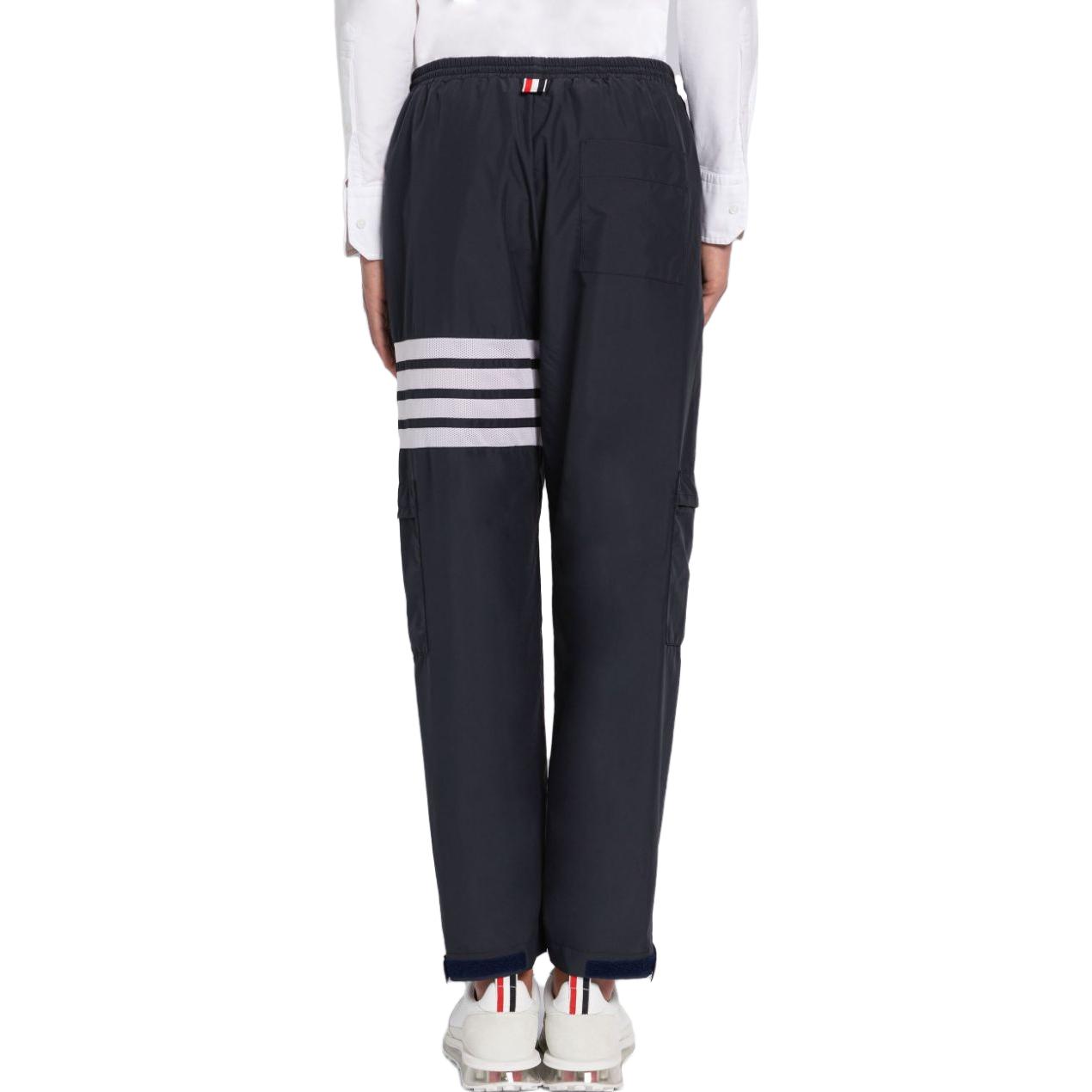 Cheap Thom Browne FW22 Celana Jogger Knit Four-Bar Biru MJQ163A-F0197-415