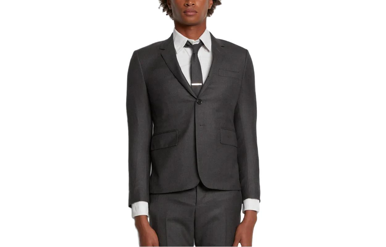 THOM BROWNE FW22  Gray Single-Breasted Long Sleeve Blazer Jacket. MSC159A-00626-025 圖 2