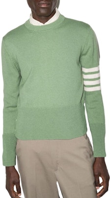 汤姆布朗 FW22 绿色4条纹羊毛针织毛衣套头衫 秋季款 MKA317A-Y1026-350 Lookbook 汤姆布朗 FW22 绿色4条纹羊毛针织毛衣套头衫 秋季款 MKA317A-Y1026-350