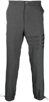 THOM BROWNE FW22 Grey 4-Bar Stripe Zipper Waist Casual Pants MTT030A-06146-025 THOM BROWNE FW22 Grey 4-Bar Stripe Zipper Waist Casual Pants MTT030A-06146-025
