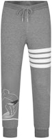 Thom Browne FW22 Grey Three-Bar Knit Sweatpants with Elastic Waist. MJQ105E-00535-035 Thom Browne FW22 Grey Three-Bar Knit Sweatpants with Elastic Waist. MJQ105E-00535-035
