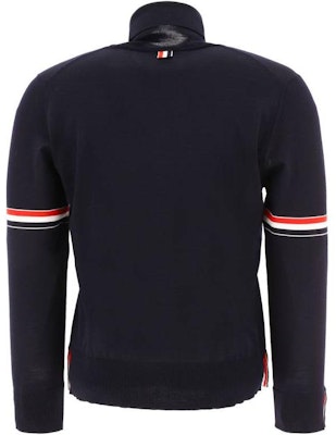 THOM BROWNE FW22 Navy Sweater Wol 3-Stripe Turtleneck. MKA413A-Y1014-415 Lookbook THOM BROWNE FW22 Navy Sweater Wol 3-Stripe Turtleneck. MKA413A-Y1014-415