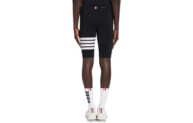 Lookbook THOM BROWNE FW22 Celana Pendek Kompresi Navy 4-Bar Trim MJA007Y-06753-461