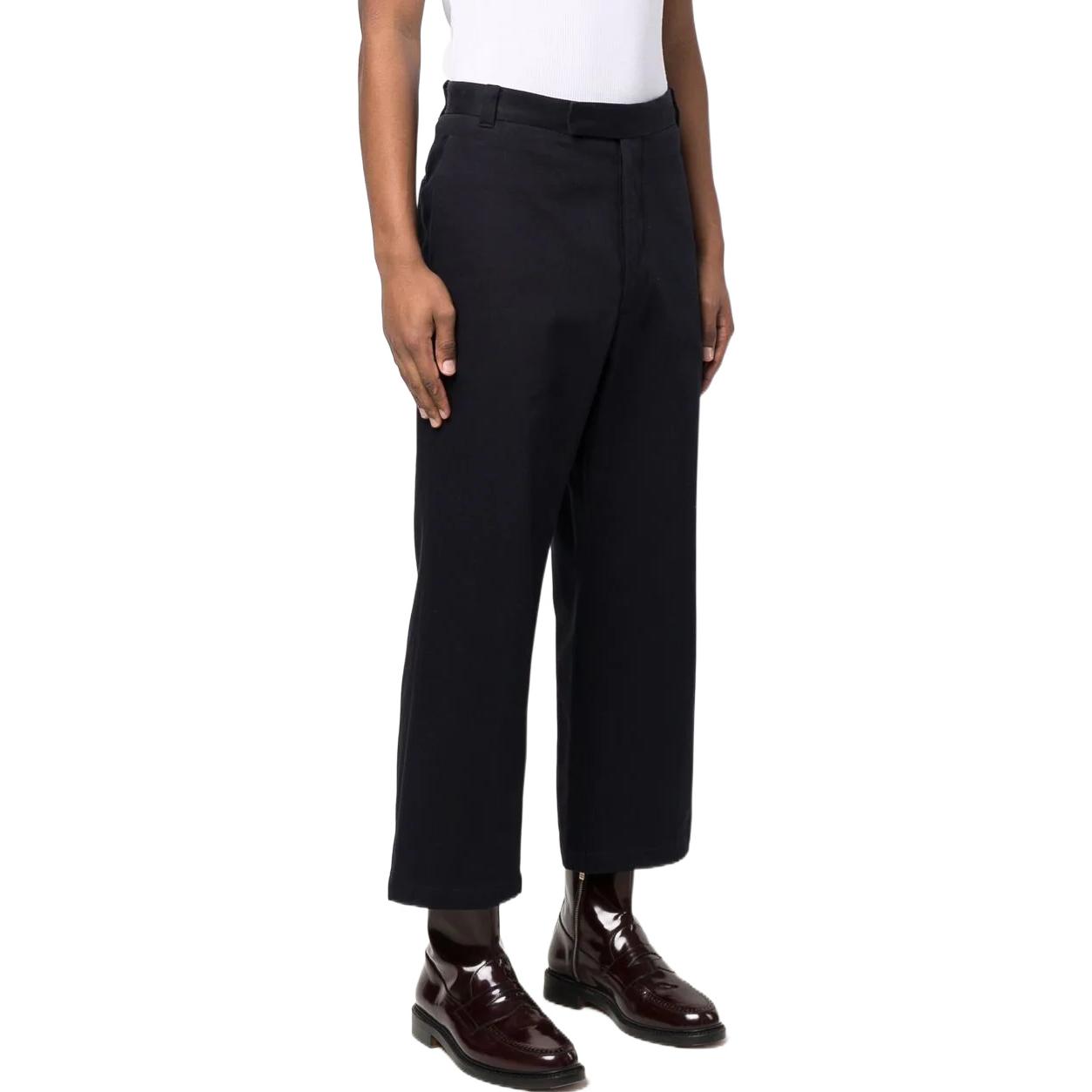 Purchase トムブラウン FW22 ネイビーブルー ストレートレッグ アンクルパンツ MTU312-AF0055-415