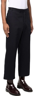 トムブラウン FW22 ネイビーブルー ストレートレッグ アンクルパンツ MTU312-AF0055-415 Purchase トムブラウン FW22 ネイビーブルー ストレートレッグ アンクルパンツ MTU312-AF0055-415