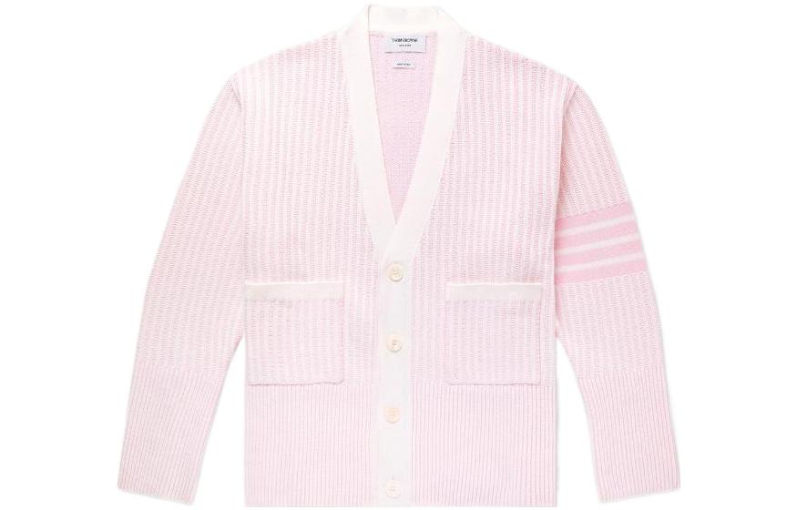 Thom Browne FW22  Pink Striped V-Neck Knit Cardigan JVM16264-09610-858 圖 2