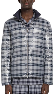 Thom Browne FW22 灰色四杠格紋雙面羽絨外套 MJD091X-F0006-035 Buy Thom Browne FW22 灰色四杠格紋雙面羽絨外套 MJD091X-F0006-035