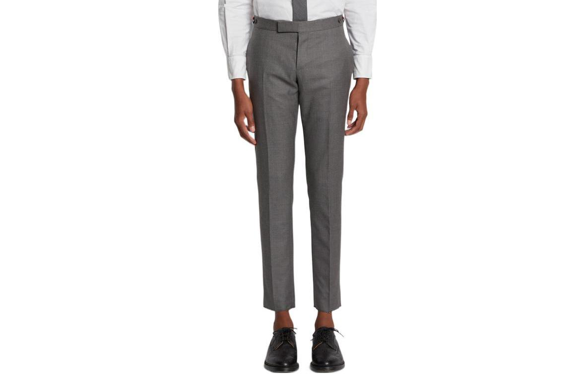 Thom Browne FW22  Slim Fit Grey Straight-Leg Casual Pants. MTC159-A00626-035