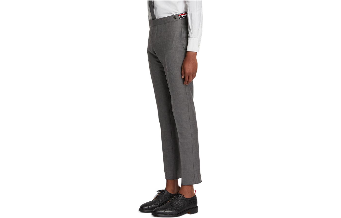 Thom Browne FW22  Slim Fit Grey Straight-Leg Casual Pants. MTC159-A00626-035 圖 4