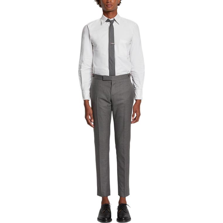 Thom Browne FW22  Slim Fit Grey Straight-Leg Casual Pants. MTC159-A00626-035 圖 5