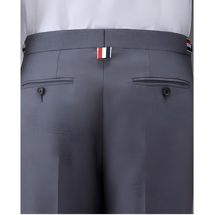 Thom Browne FW22  Slim Fit Grey Straight-Leg Casual Pants. MTC159-A00626-035 圖 7