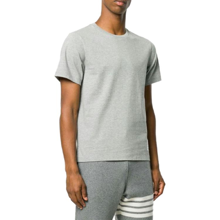 THOM BROWNE FW22  Solid Color Grey Crew Neck T-Shirt JH-MJS067A-00042-055 圖 4