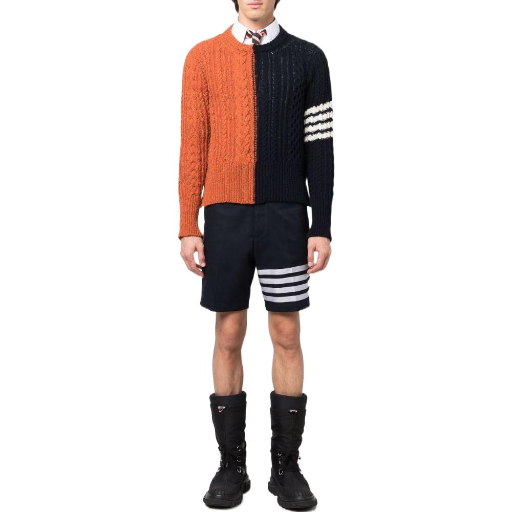 THOM BROWNE FW22  Striped Mohair Wool Knit Sweater Orange Red MKA411F-Y1506-825 圖 3