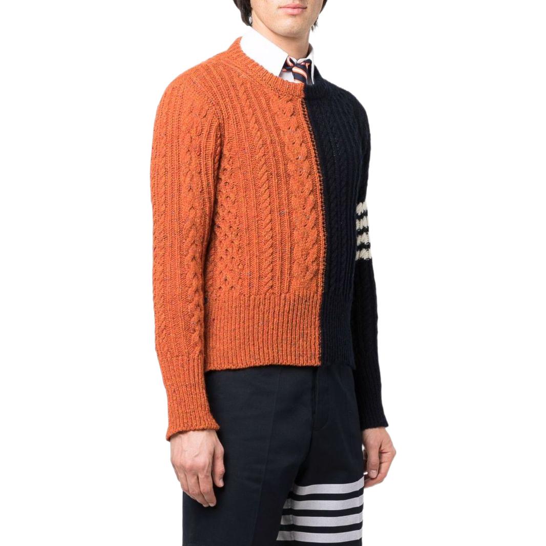 THOM BROWNE FW22  Striped Mohair Wool Knit Sweater Orange Red MKA411F-Y1506-825 圖 5