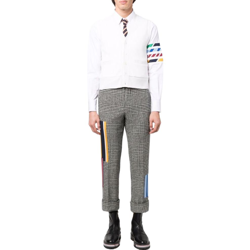 THOM BROWNE FW22  White Striped Casual Single-Breasted Shirt Long Sleeve MWL374A03113100 圖 4