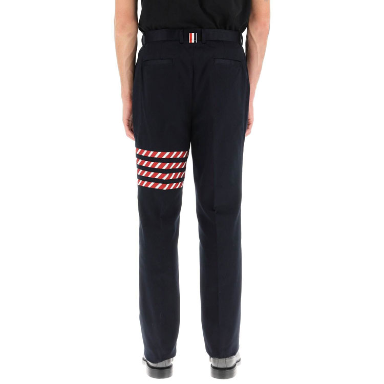 Shop 汤姆布朗 FW22 宽腿四条纹休闲裤 深蓝色 MTU316A-03788-415