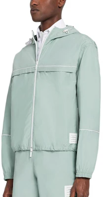 THOM BROWNE FW22 Blue Zip-Up Hooded Jacket MJT343A-07651-450 Purchase THOM BROWNE FW22 Blue Zip-Up Hooded Jacket MJT343A-07651-450