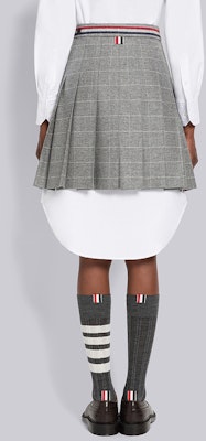THOM BROWNE FW22 經典四條紋百褶迷你裙 灰色 FGC402A-F0039-035 Shop THOM BROWNE FW22 經典四條紋百褶迷你裙 灰色 FGC402A-F0039-035