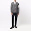Lookbook THOM BROWNE FW22 Kardigan Sweater Wool Merino V-Neck Abu-abu Klasik. MKC002A-Y1014-038