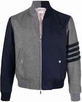 Thom Browne FW22 Colorblock Striped Jacket Blue MJO167E-08162-415 Thom Browne FW22 Colorblock Striped Jacket Blue MJO167E-08162-415