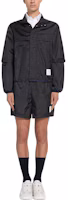 Shop THOM BROWNE FW22 Detachable Sleeve Long Sleeve Jacket Navy Blue MJT352A-F0138-415