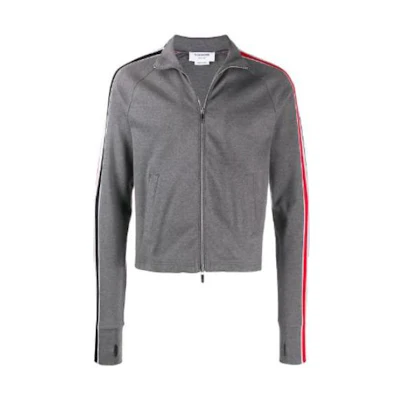 Thom Browne FW22 Gray Side-Stripe Long-Sleeve Jacket MJT221A-06168-035