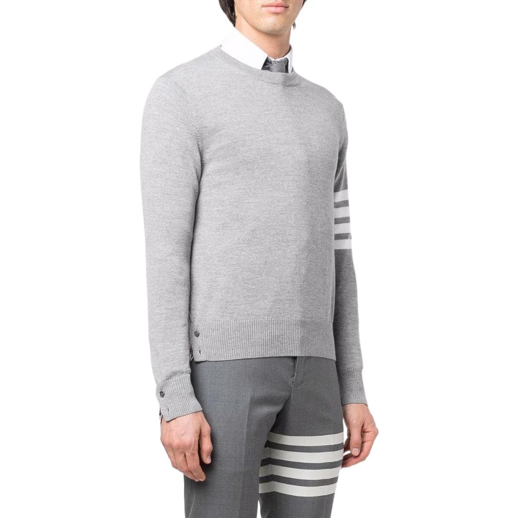 Thom Browne FW22 Grey Lobster Pattern Striped Wool Sweater for Men. MKA430A-Y1002-055 圖 5
