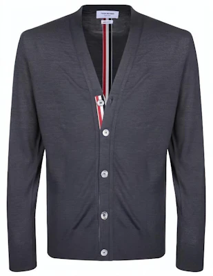 Thom Browne 2022秋冬男版灰色羊毛V領針織開衫毛衣 MKC262A-00014-025 Order Thom Browne 2022秋冬男版灰色羊毛V領針織開衫毛衣 MKC262A-00014-025