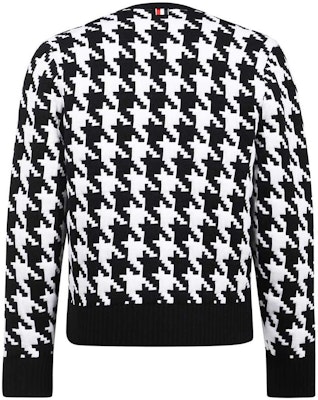 톰 브라운 FW22 하운드투스 리브드 크루넥 울 스웨터 블랙. MKA421A-Y9017-980 Lookbook 톰 브라운 FW22 하운드투스 리브드 크루넥 울 스웨터 블랙. MKA421A-Y9017-980