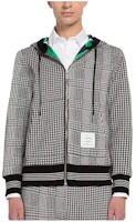 Order THOM BROWNE FW22 千鳥格紋條紋連帽外套 男士 黑白 MJT358F-J0025-980
