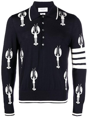 THOM BROWNE FW22 Lobster Intarsia Pullover Sweater Hitam Fashion. MKP076A-Y1014-415 Buy THOM BROWNE FW22 Lobster Intarsia Pullover Sweater Hitam Fashion. MKP076A-Y1014-415