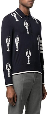 THOM BROWNE FW22 Lobster Intarsia Pullover Sweater Hitam Fashion. MKP076A-Y1014-415 Purchase THOM BROWNE FW22 Lobster Intarsia Pullover Sweater Hitam Fashion. MKP076A-Y1014-415