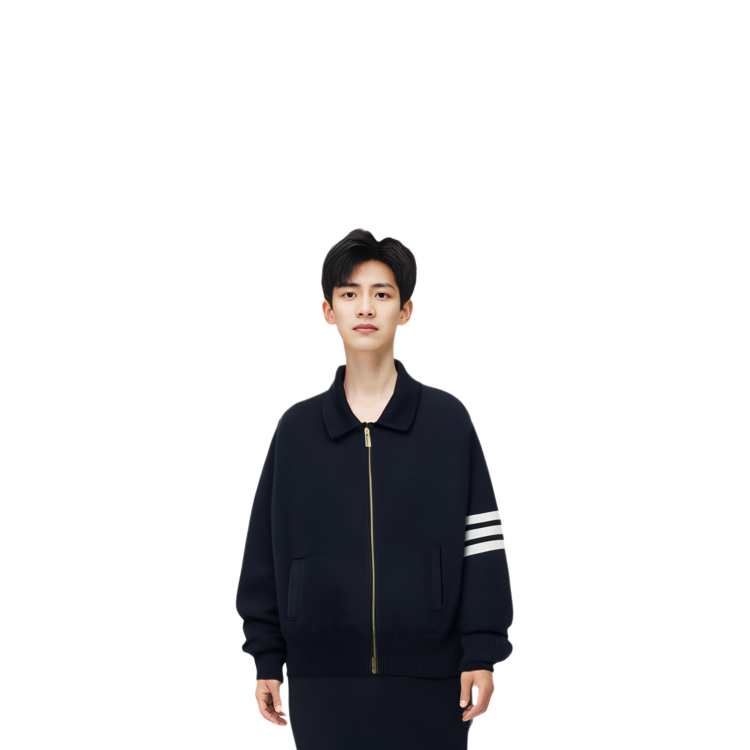 Thom Browne FW22 Navy Blue 4-Bar Knitted Cardigan Jacket MKJ071A-Y1002-415 圖 5