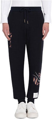 THOM BROWNE FW22 Celana Panjang Santai Pria Navy Polos Motif Drawstring. MJQ152-E0337-7415 Order THOM BROWNE FW22 Celana Panjang Santai Pria Navy Polos Motif Drawstring. MJQ152-E0337-7415