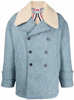 Thom Browne FW22 Patchwork Double-Breasted Jacket Men’s Blue MOD073X-F0086-450 Thom Browne FW22 Patchwork Double-Breasted Jacket Men’s Blue MOD073X-F0086-450