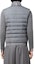 Shop トムブラウン FW22 パターンロゴ スタンドカラー ジップベスト グレー MVD024X-07259-035
