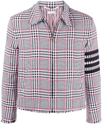 THOM BROWNE FW22 Jaket Kasual Pria Motif Garis Kotak Abu Terang MJO166T-07888-960 Buy THOM BROWNE FW22 Jaket Kasual Pria Motif Garis Kotak Abu Terang MJO166T-07888-960